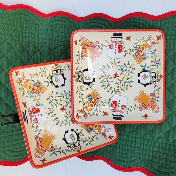 NWOT TEMP-TATIONS WINTER WHIMSY SET OF 2 DISHES - Picture 9 of 11